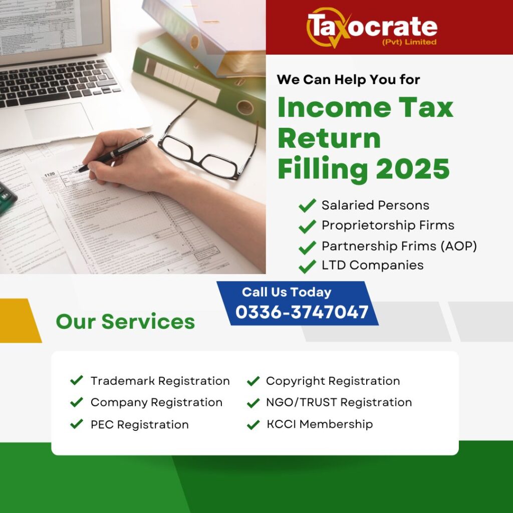 Income tax return filing services by expert lawyers in Karachi, Lahore, Islamabad and Rawalpindi, Pakistan