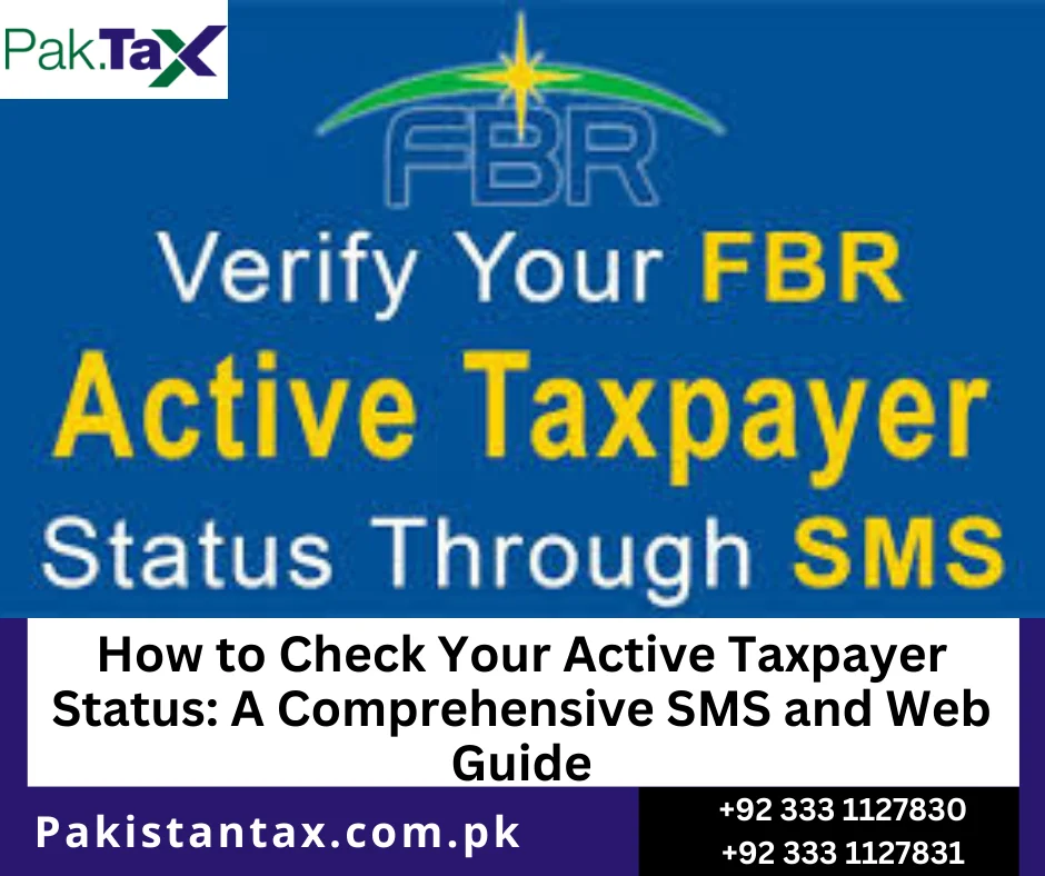 Active vs inactive taxpayer status comparison Pakistan