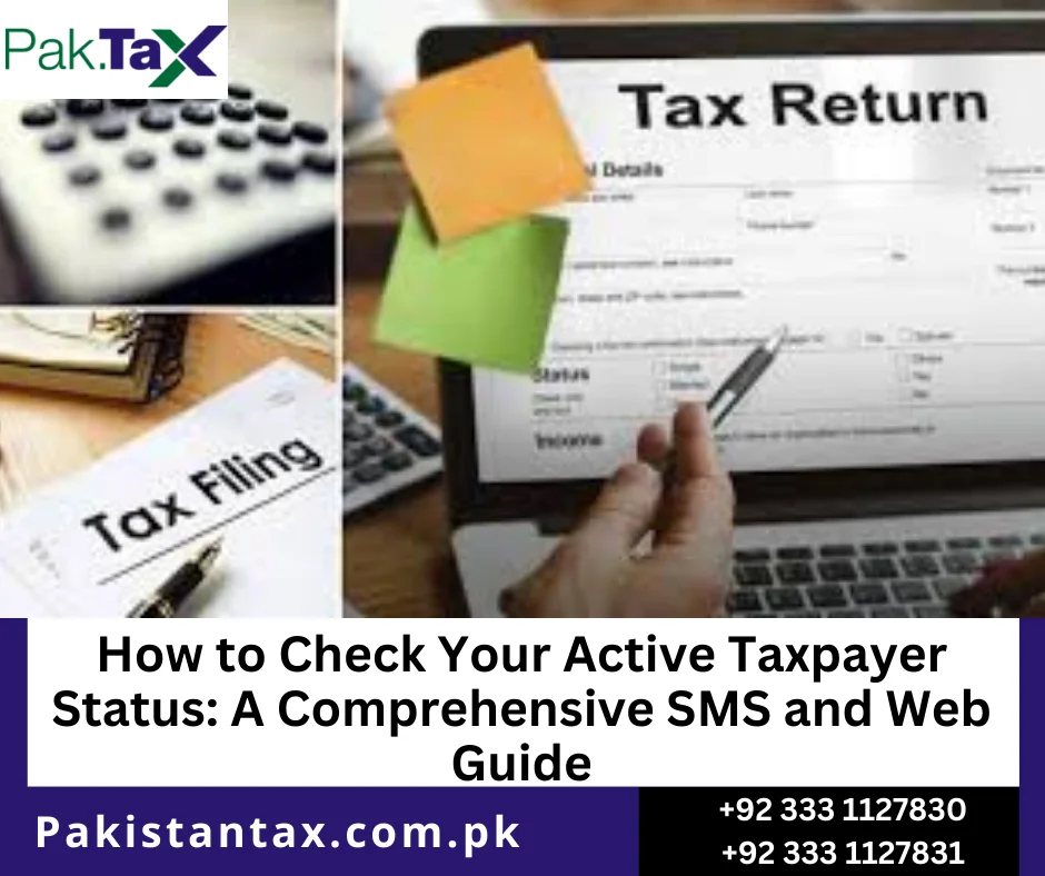 Check Active Taxpayer Status by SMS using CNIC 9966